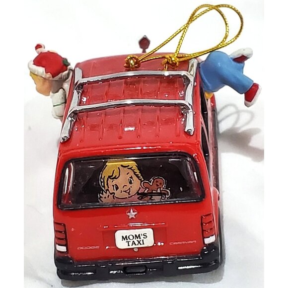 Enesco MOM'S TAXI Christmas Ornament Campbells Soup Kids in car windows DAMAGED - Picture 4 of 11